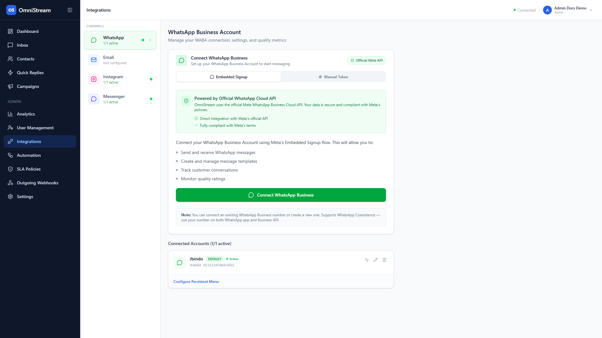 Halaman Integrations